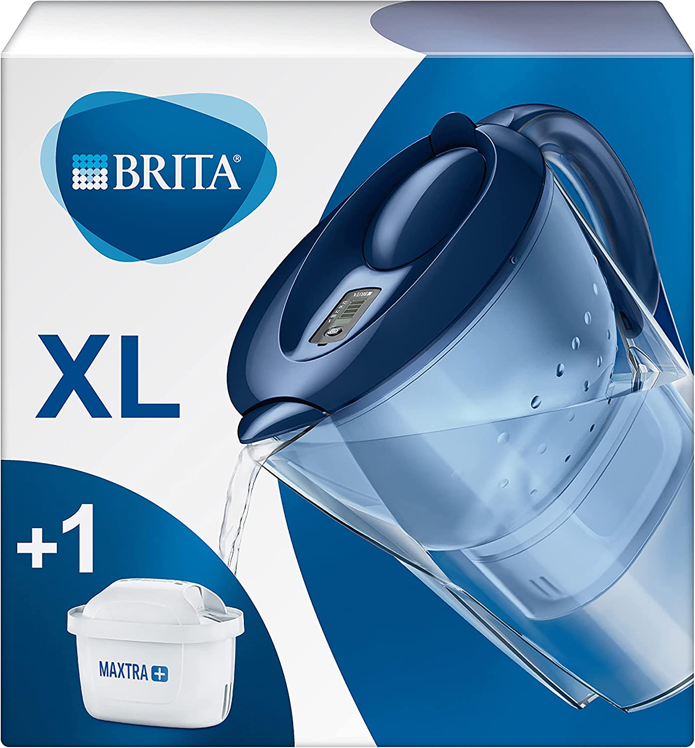BRITA Wasserfilter Marella XL blau inkl. 1 MAXTRA+ Filterkartusche