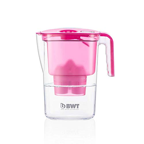 BWT - 815447 - Tischwasserfilter VIDA - 2,6 l, pink- Wasserfilterkanne mit 1 Filter-Kartusche für Magnesium Mineralized Water